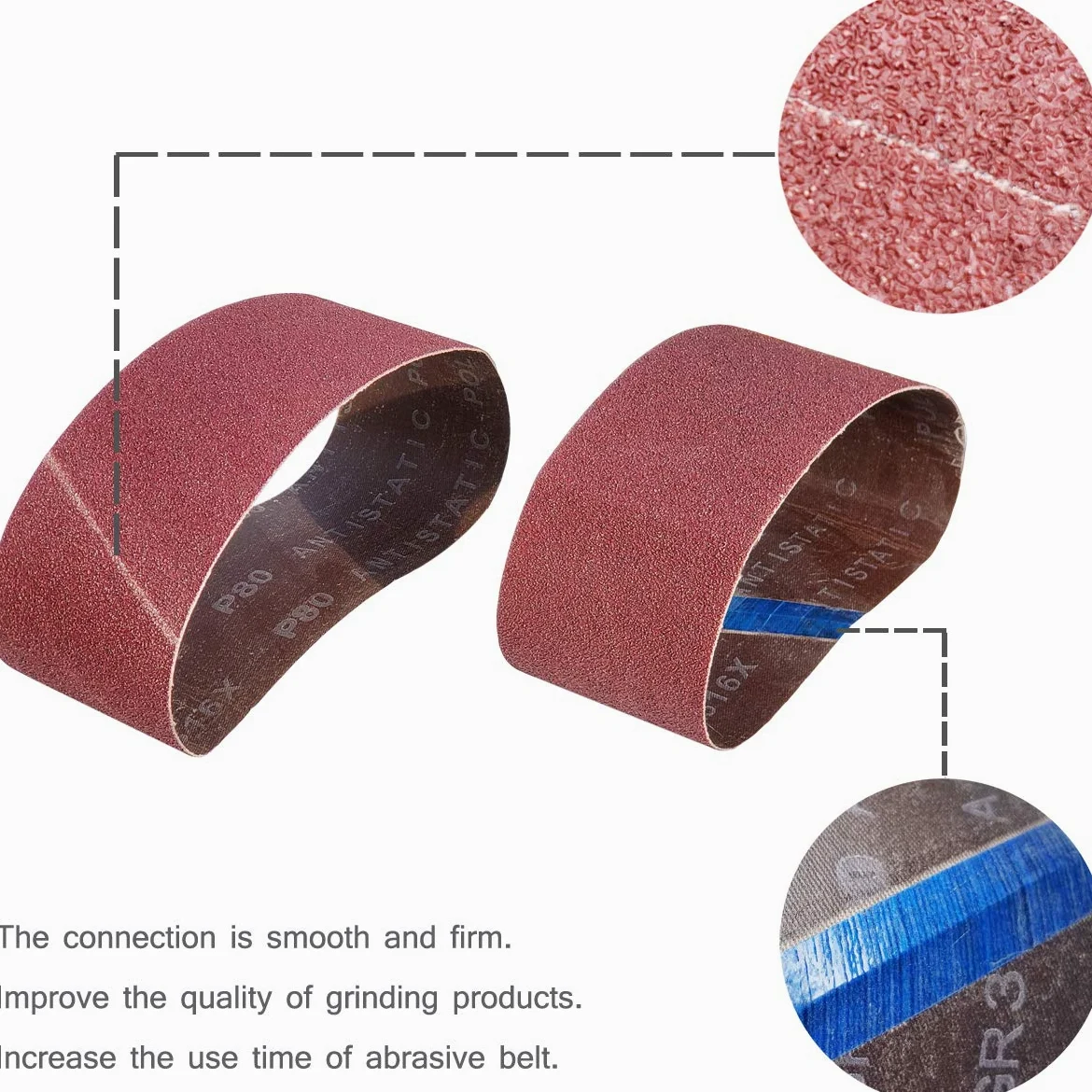 Tonmp 30 correas de lija de 6,3 x 40,6 cm, 10 correas de lija de óxido de aluminio de grano 80 120 para lijadora de banda (6,5 x 40,6 cm)