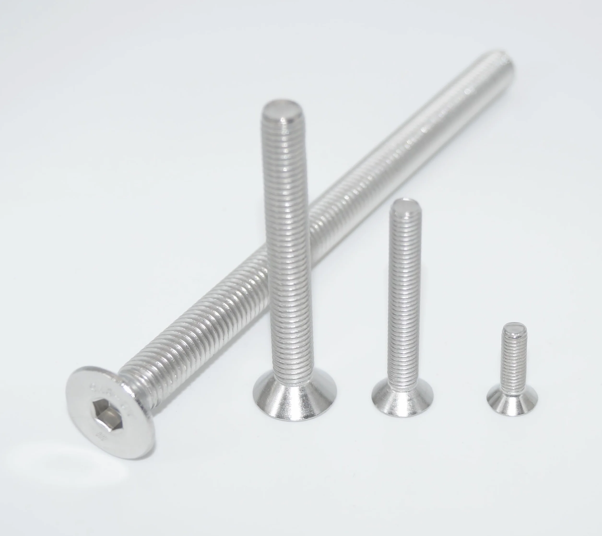 Tornillos avellanados con hexágono interior, M10 x 150, 10 unidades, ISO 10642 A2, acero inoxidable