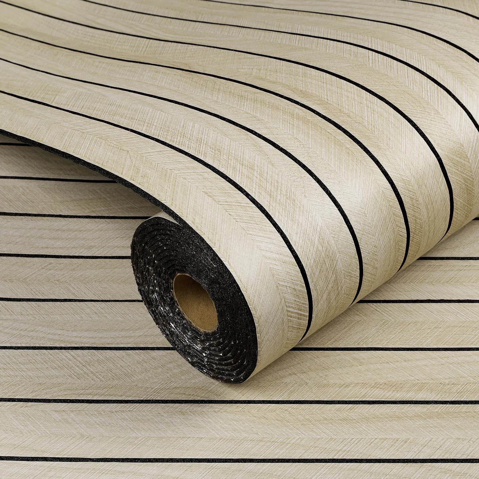 Livelynine Paneles Decorativos 3D Madera Roble Claro Panel decorativo Pared Madera Beige 30CMx5M Revestimiento de Paredes Maderas Listones Interiores Habitación Comedor Pasillo Grueso Papel Pintado