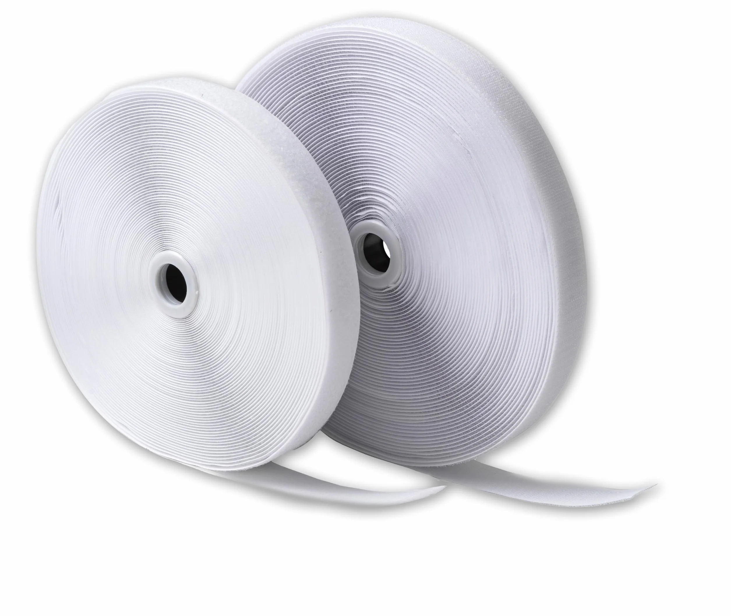 IPEA Cinta de velcro para coser, 20 mm, color blanco, 25 metros de longitud, fabricada en Italia, no adhesiva, velcro de costura para decoración, ropa, gancho y anillo