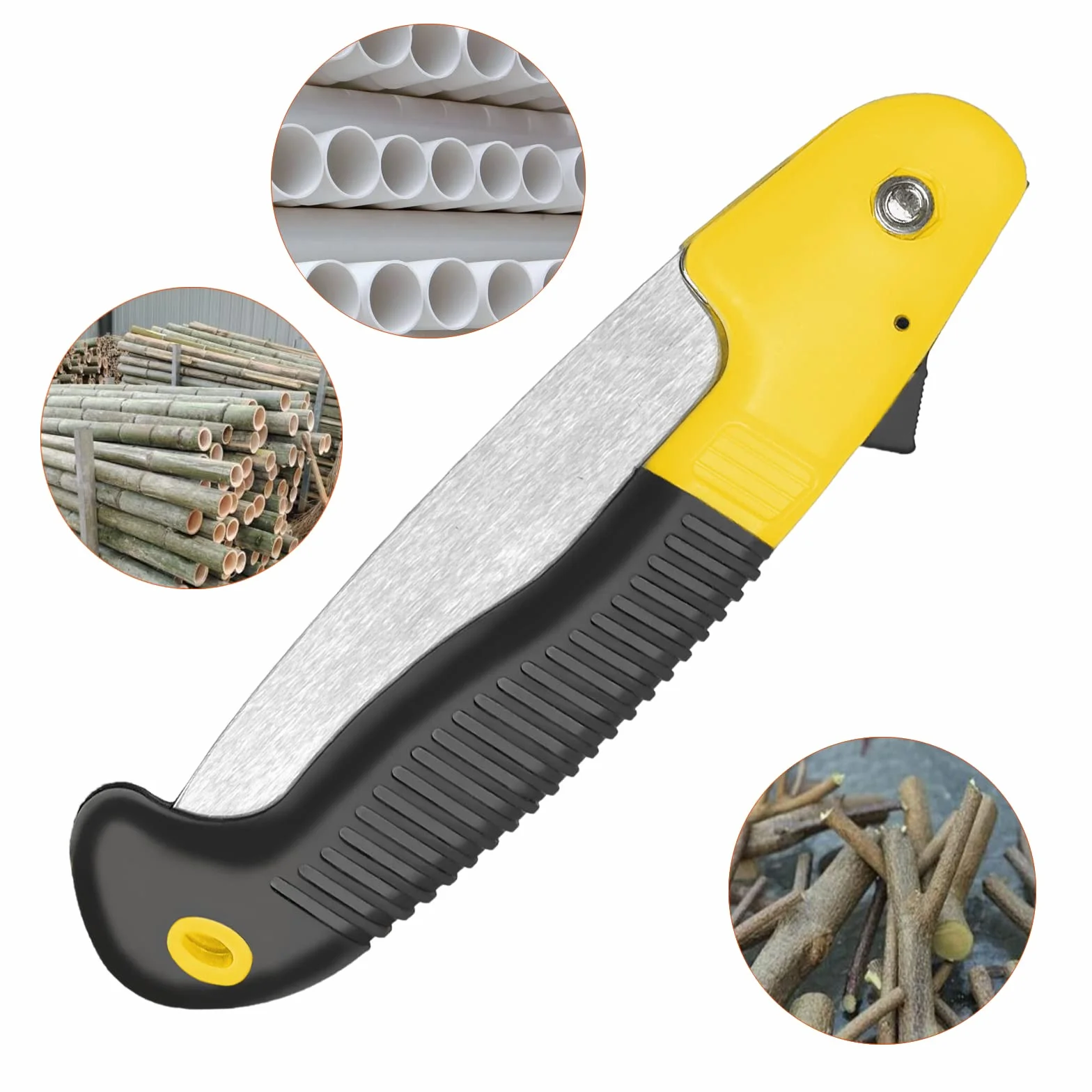 Newaner Serrucho de Poda Plegable 180mm Sierra de Mano Plegable Mango Antideslizante Cierre de Seguridad