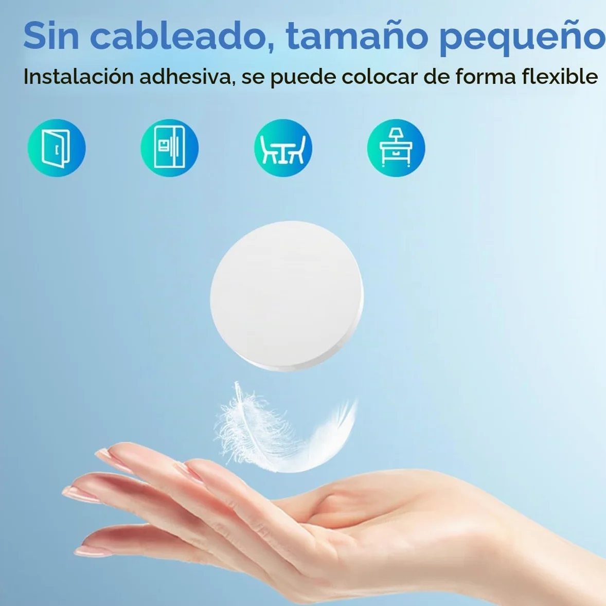 Interruptor inalámbrico Zigbee Control de 3 vías Interruptor mini con botón Zigbee para dispositivos domésticos inteligentes, compatible con la aplicación Tuya, paquete de 2