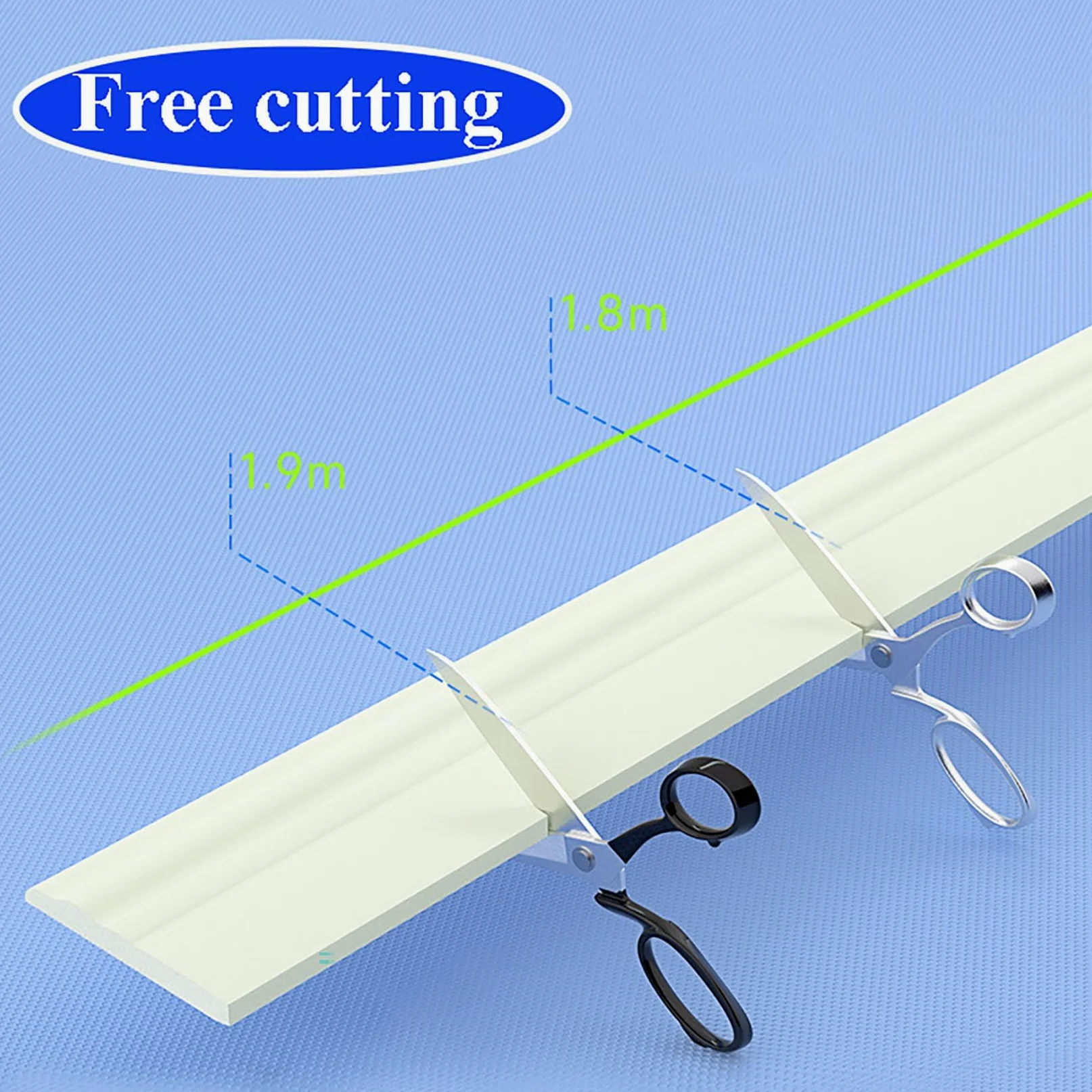 Rodapies autoadhesivo rodapié blando de 12cm de ancho zócalos decorativos base de pared zócalo flexible autoadhesivo molduras decorativas,para cocina,baño,pared y suelo (5m Largo) (Blanco)