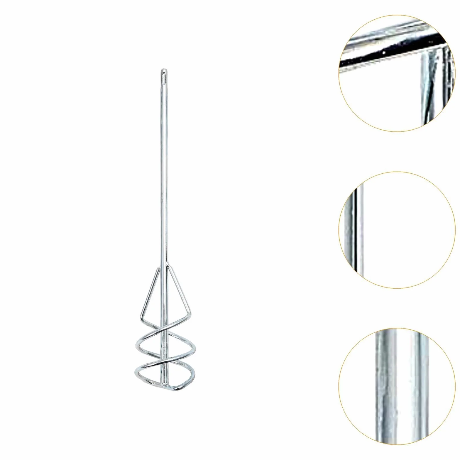 predolo Varilla para mezclar hormigón, varilla agitadora en espiral, resistente al óxido, fácil instalación, mezclador de pintura y yeso para taladro, 8cmx40cm