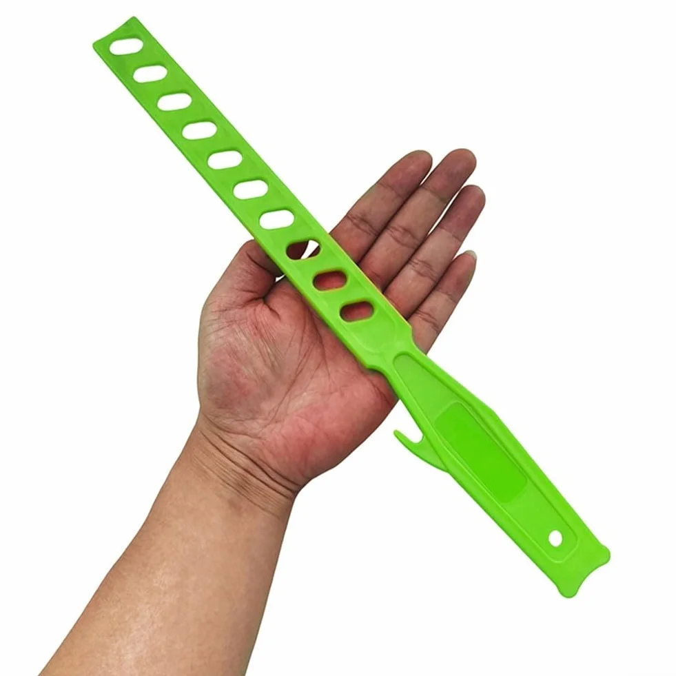 Juego de 10 agitadores de pintura de plástico y varilla mezcladora para pinturas, resinas epoxi, acrílicos y emulsiones, herramienta de mano ligera reutilizable con abrelatas integrado y