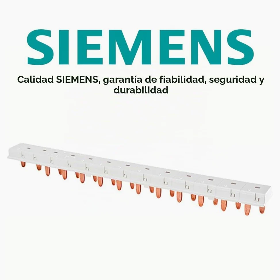 Siemens - Peine horizontal con conexión para interruptor diferencial (40 A y 63 A)