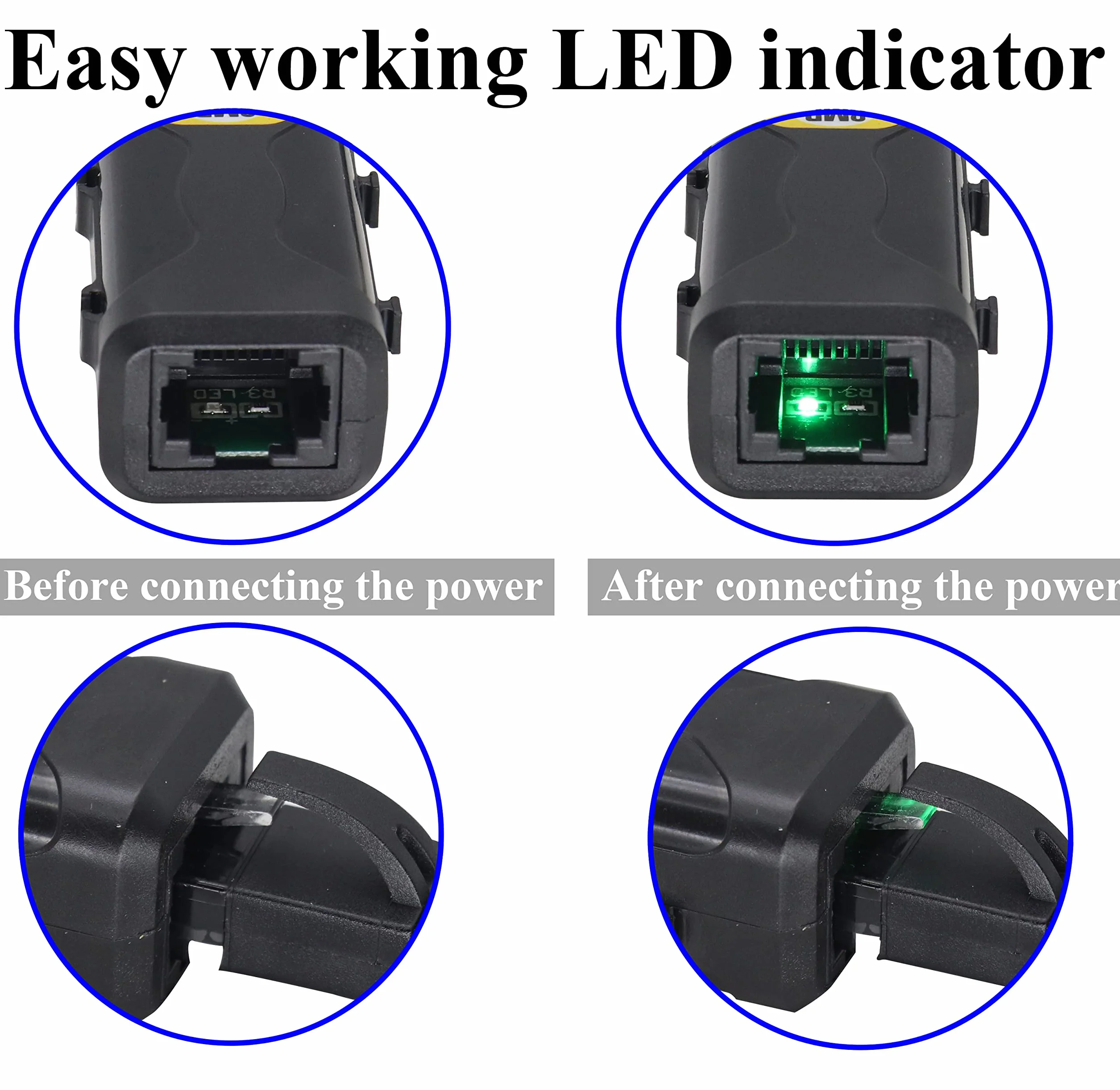 HD Video Balun BNC Macho a RJ45 Hembra Full HD RJ45 Hembra a BNC/DC Adaptador Cámara de Vigilancia Analógica Transceptor de Red para Todos los Equipos de Video (16.5 cm/4 pares)
