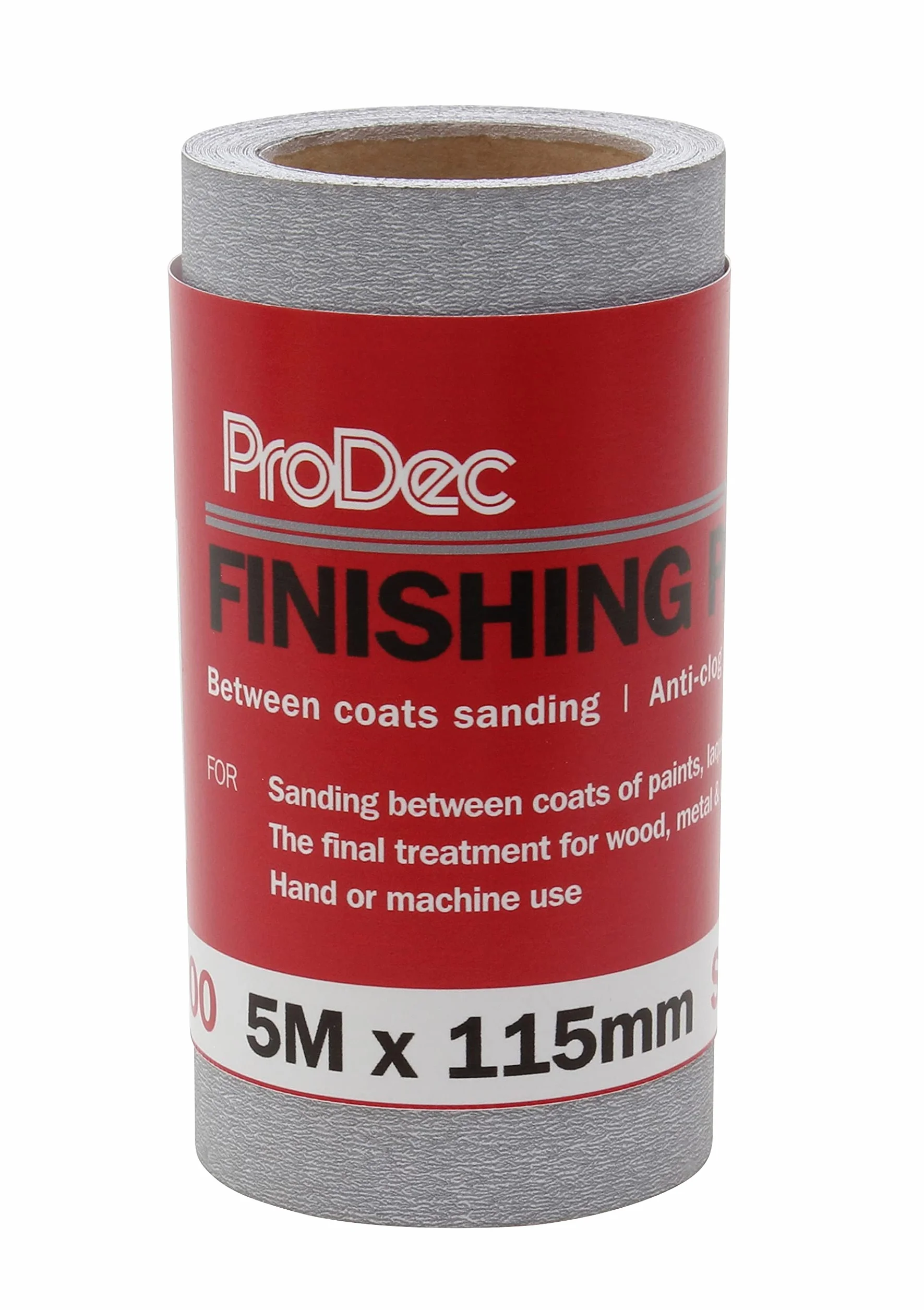 ProDec 5m Rollo papel lija grano 400 superfino 115mm lijado entre capas automóviles