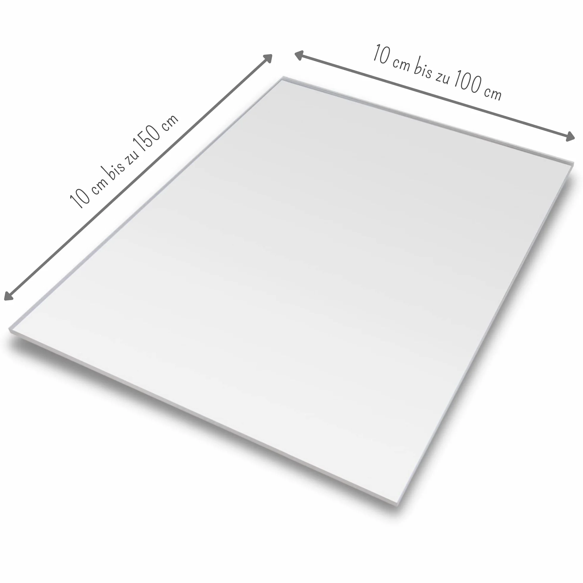 FRAMO Placa de cristal acrílico 60 x 60 cm, corte a medida, 3 mm de grosor, resistente a rotura y rayos UV