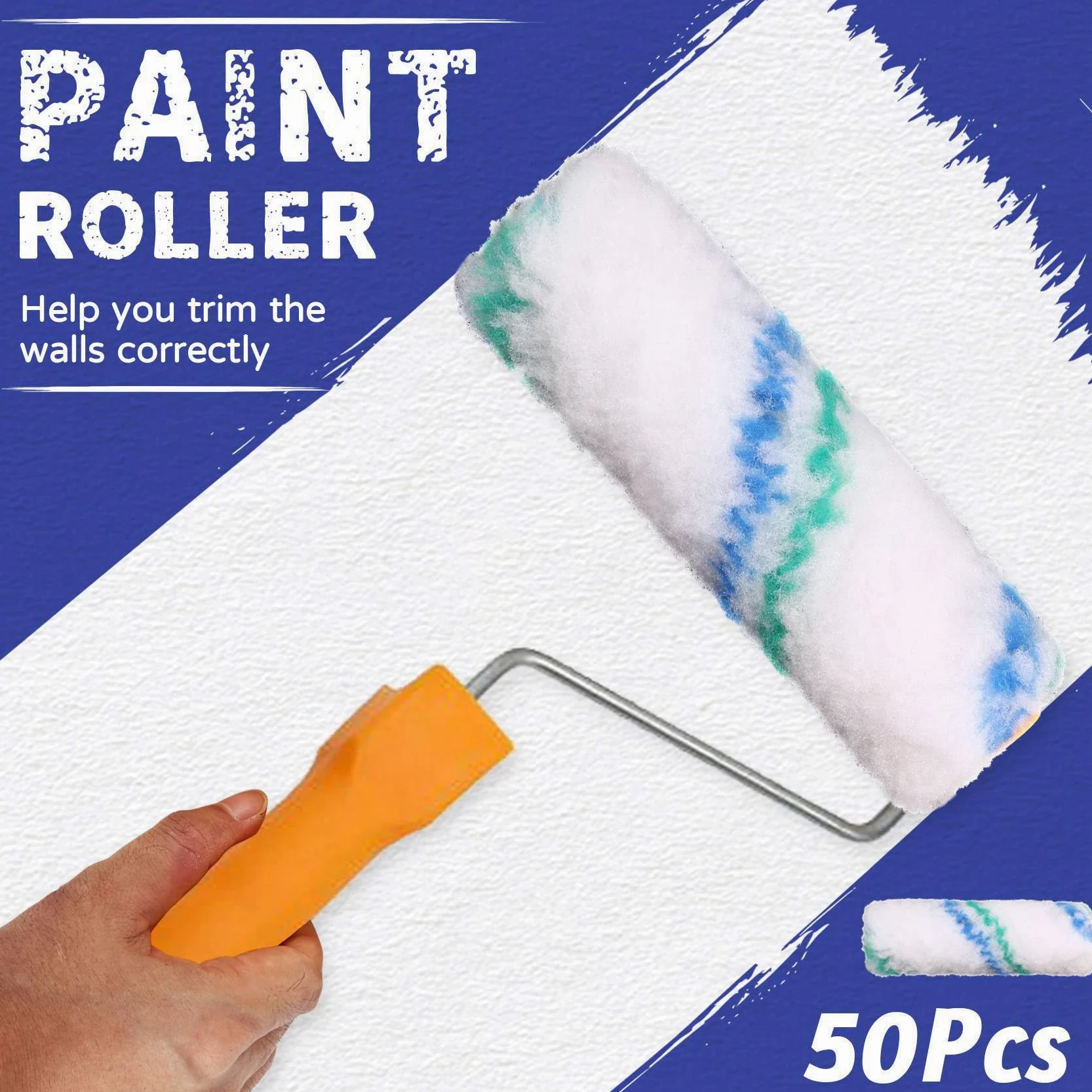 Juego de 200 Rodillos Profesionales para Pintar, de 4 Pulgadas y 100 Mm, Mini Rodillos para Pintar, Cepillos Rodantes para Pintar