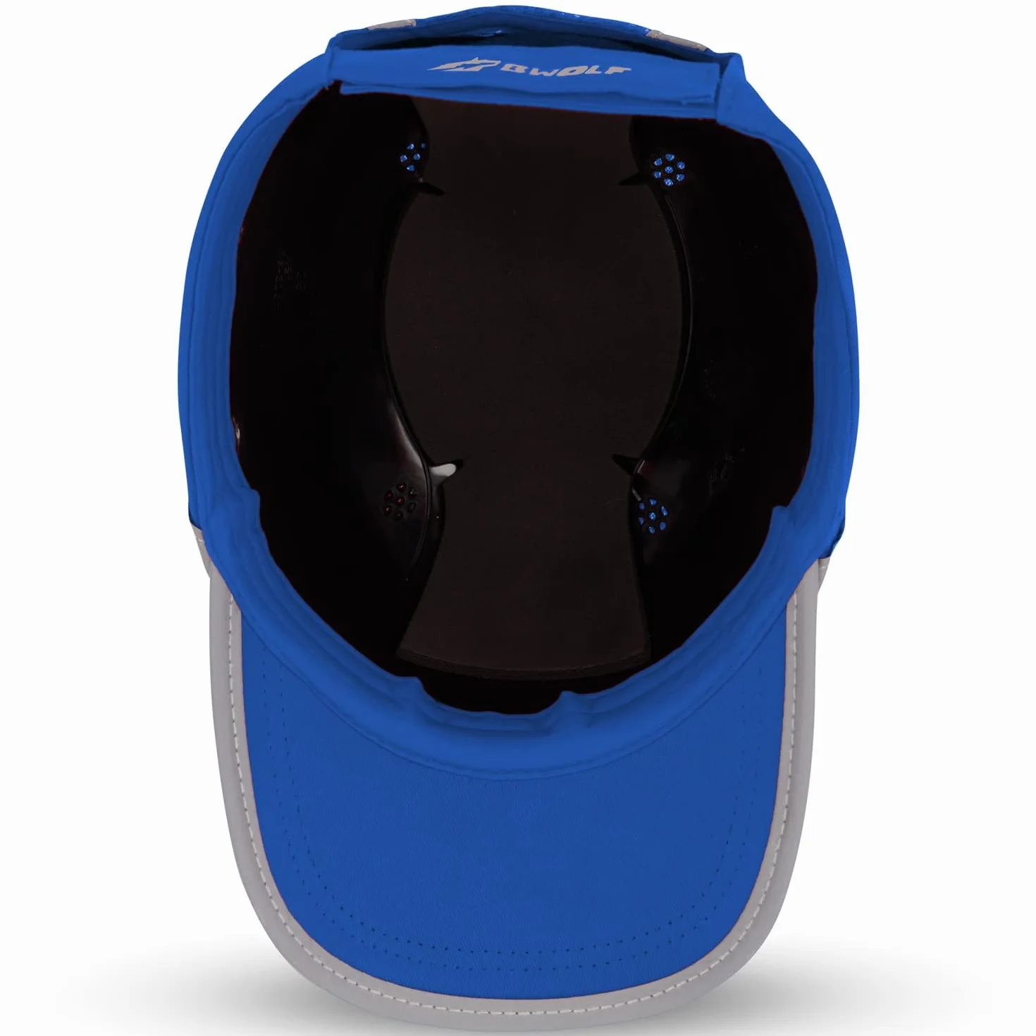 BWOLF TRIVOR Gorra Seguridad Trabajo Casco Obra Casco Seguridad con Carcasa ABS EN 812, Tira Reflectante, Azul Royal