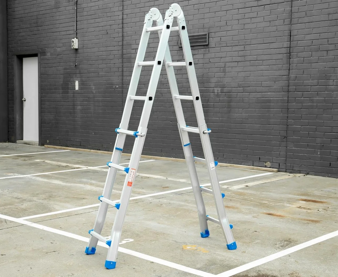 TREPPE Escalera Articulada Plegable Telescópica Multifunción Aluminio 4x4 Escalones 3,98m