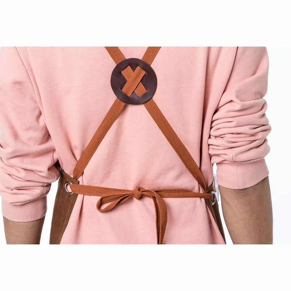 Delantal de trabajo para hombre de trabajo, resistente, lona encerada, ajustable, con 3 bolsillos grandes para ingenieros, carpintero, manualidades, cocina, jardín, cerámica, taller de artesanía